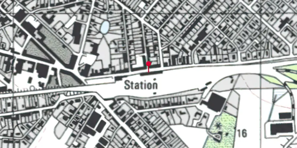 Historisk kort over Bramming Station Historisk kort over Bramming Station