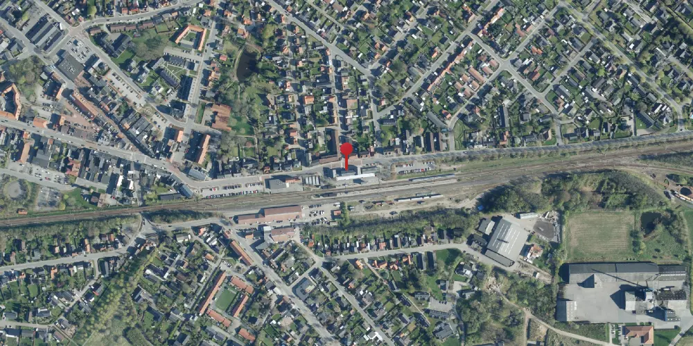 Historisk kort over Bramming Station Historisk kort over Bramming Station