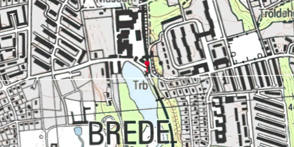 Historisk kort over Brede Station Historisk kort over Brede Station