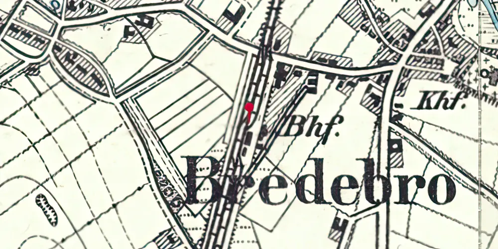 Historisk kort over Bredebro Trinbræt Historisk kort over Bredebro Trinbræt