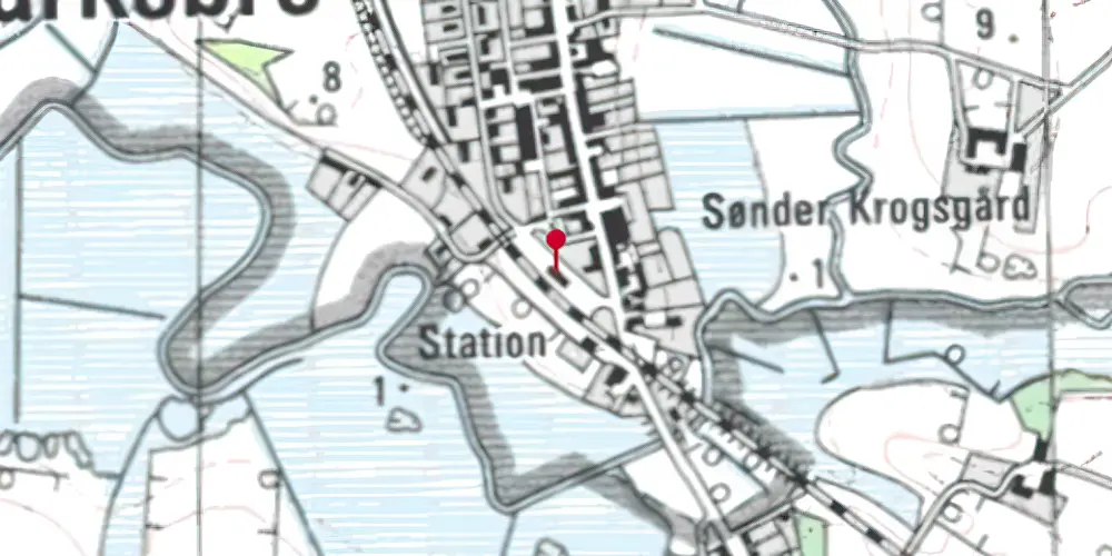 Historisk kort over Bækmarksbro Station