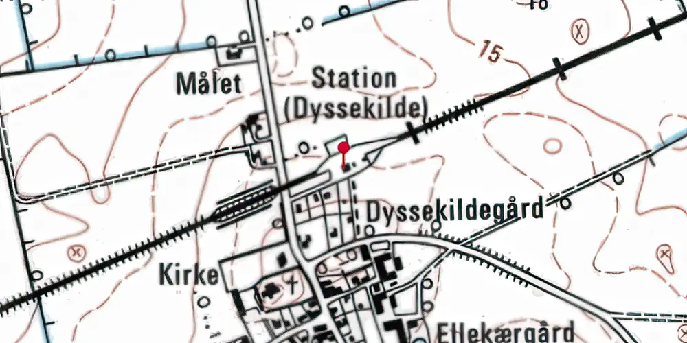 Historisk kort over Dyssekilde Station Historisk kort over Dyssekilde Station