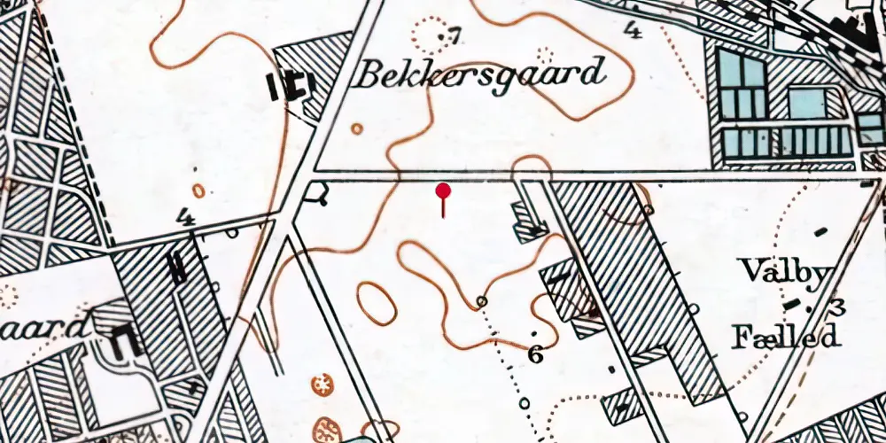 Historisk kort over Ellebjerg Station