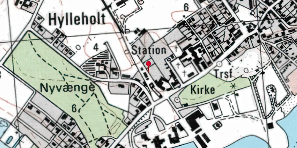 Historisk kort over Faxe Ladeplads Station Historisk kort over Faxe Ladeplads Station