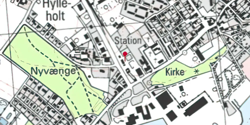 Historisk kort over Faxe Ladeplads Station Historisk kort over Faxe Ladeplads Station