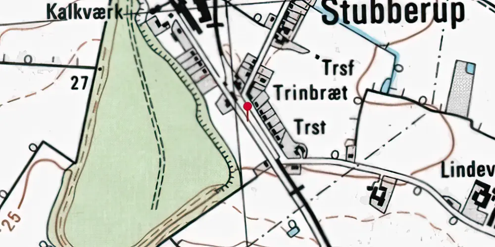 Historisk kort over Faxe Syd Trinbræt Historisk kort over Faxe Syd Trinbræt