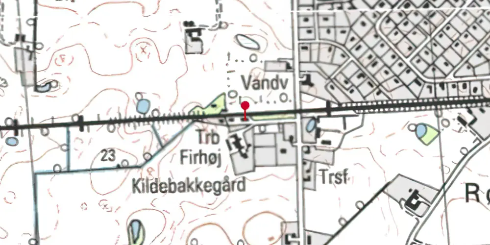 Historisk kort over Firhøj Station Historisk kort over Firhøj Station
