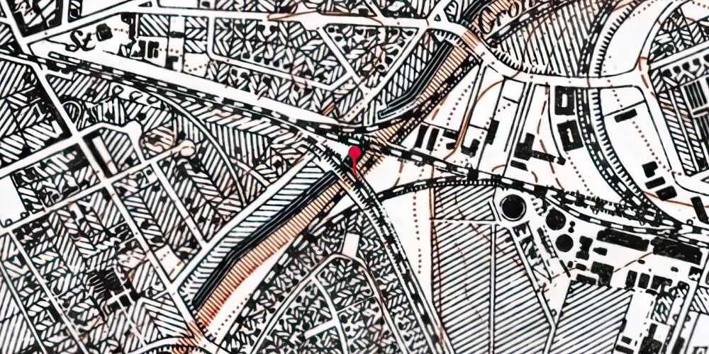 Historisk kort over Flintholm Station Historisk kort over Flintholm Station