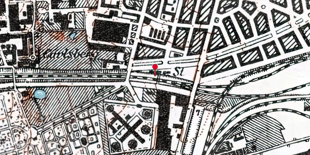 Historisk kort over Frederiksberg Trinbræt Historisk kort over Frederiksberg Trinbræt