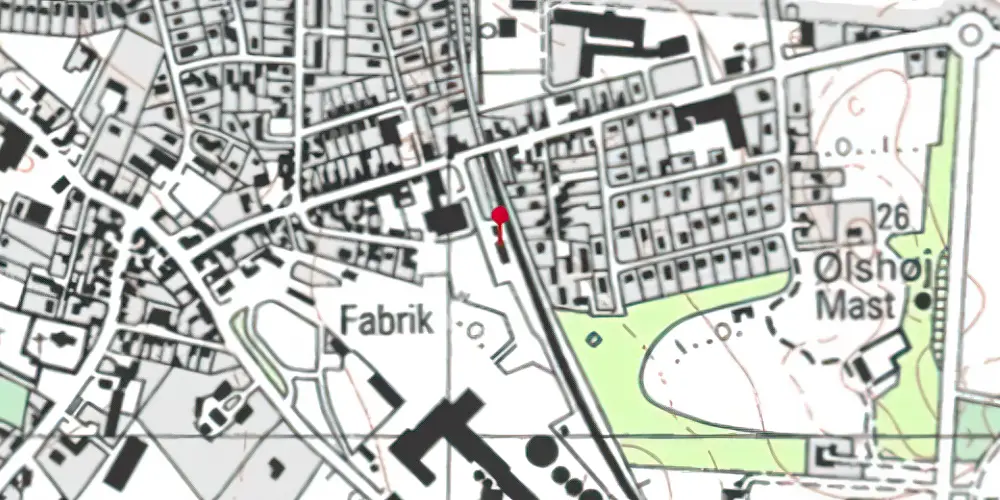 Historisk kort over Gørlev Station