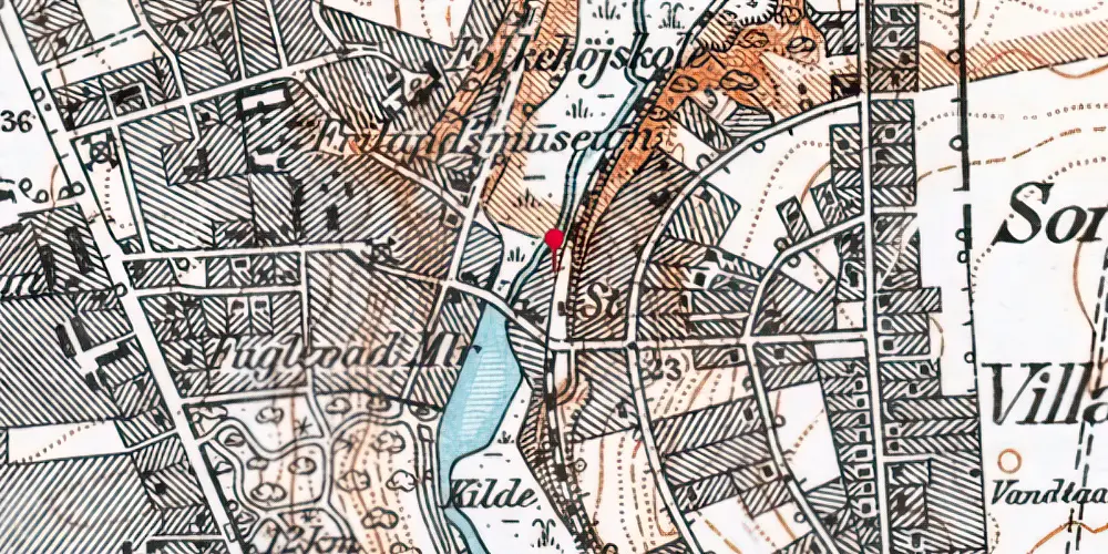 Historisk kort over Fuglevad Holdeplads