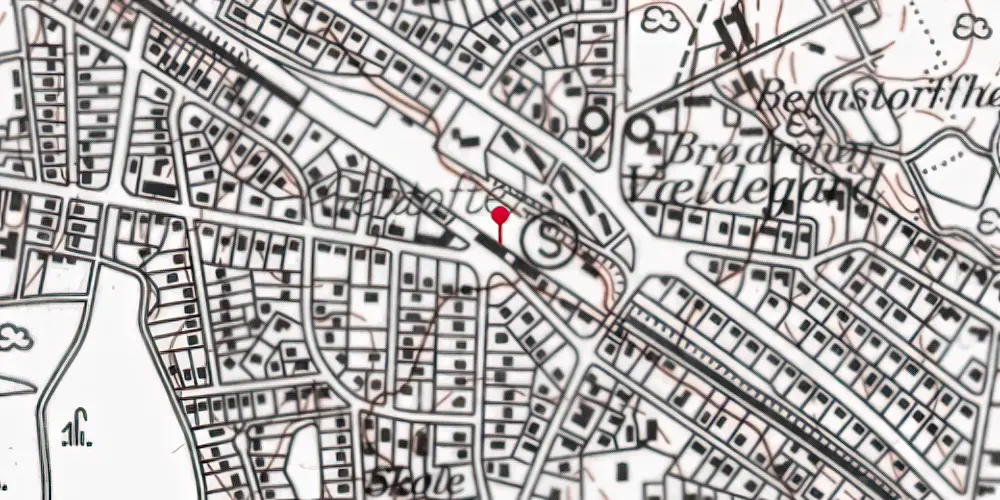 Historisk kort over Gentofte Station