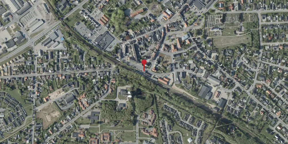Historisk kort over Give Station Historisk kort over Give Station