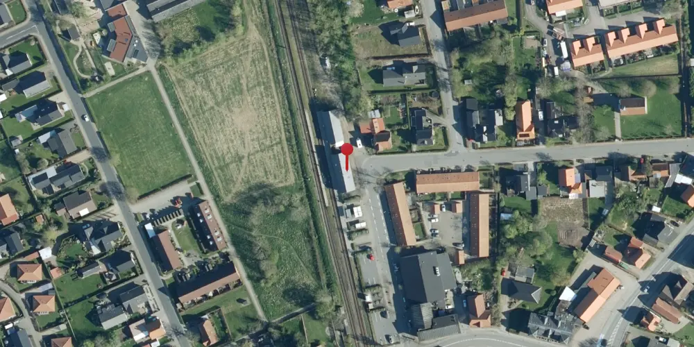 Historisk kort over Gredstedbro Station Historisk kort over Gredstedbro Station