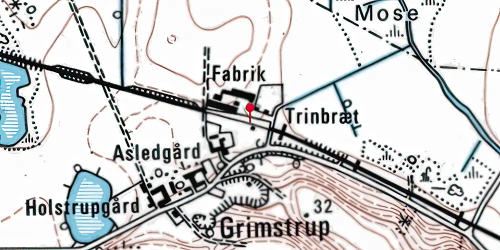 Historisk kort over Grimstrup Trinbræt Historisk kort over Grimstrup Trinbræt