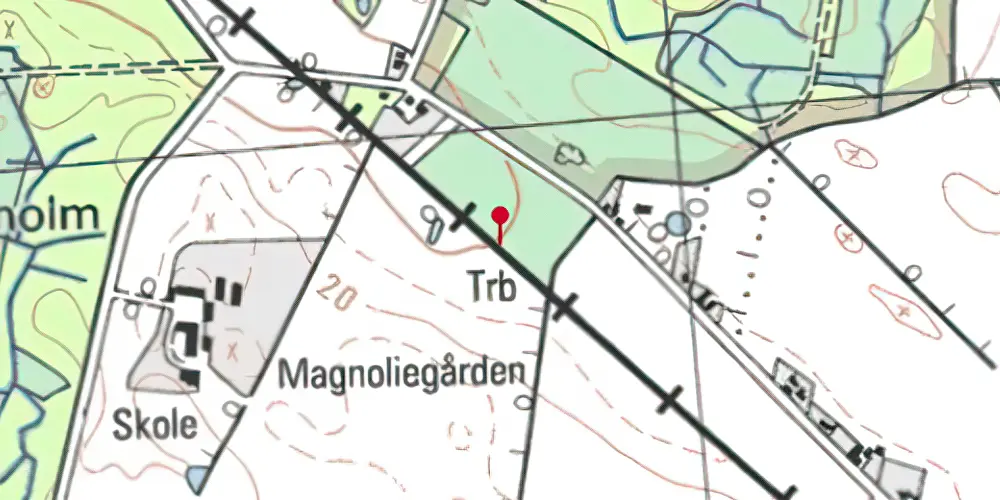Historisk kort over Grubberholm Trinbræt