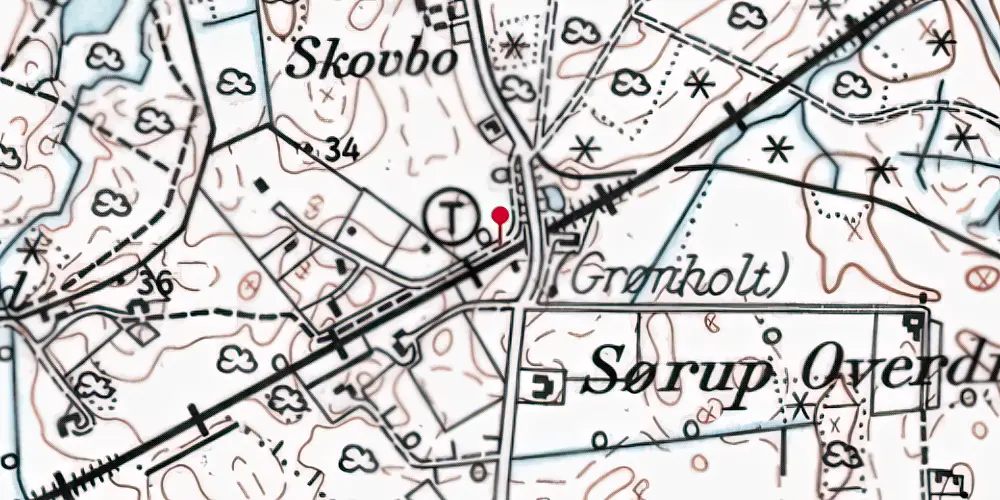 Historisk kort over Grønholt Trinbræt Historisk kort over Grønholt Trinbræt