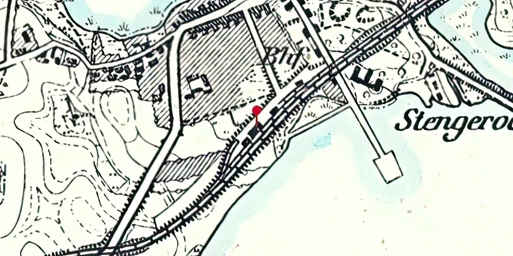 Historisk kort over Gråsten Station