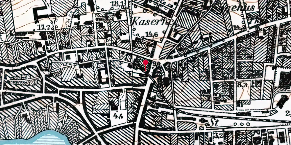 Historisk kort over Haderslev By Station Historisk kort over Haderslev By Station
