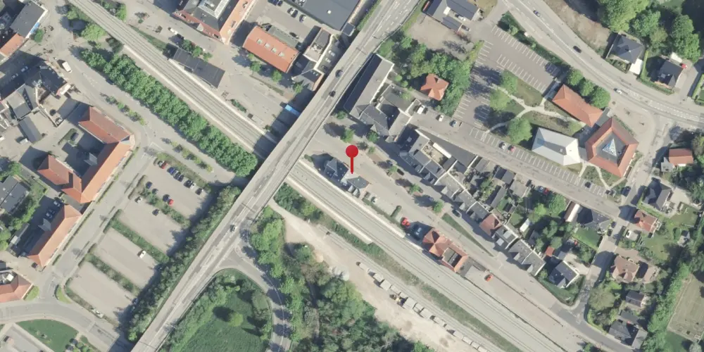 Historisk kort over Hadsten Station [1862-1991]