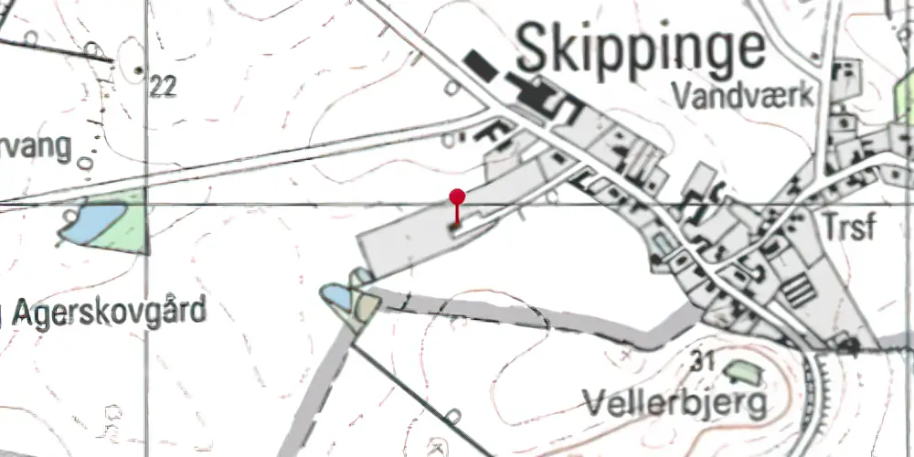 Historisk kort over Starreklinte Station Historisk kort over Starreklinte Station