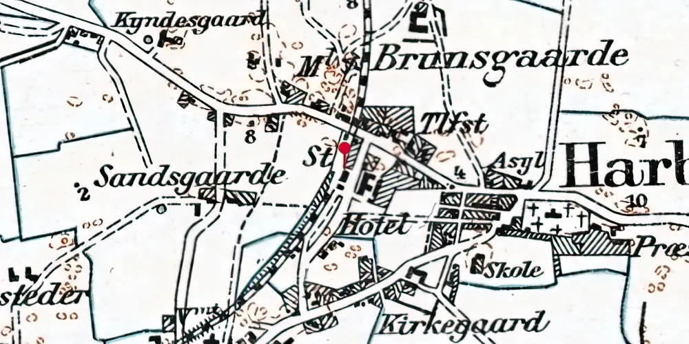 Historisk kort over Harboøre Station Historisk kort over Harboøre Station