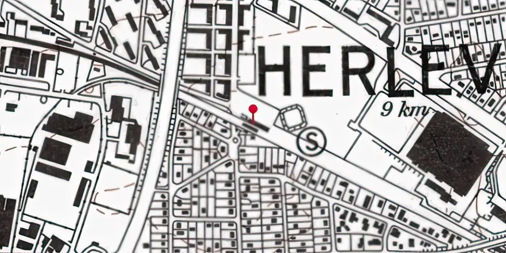 Historisk kort over Herlev Station