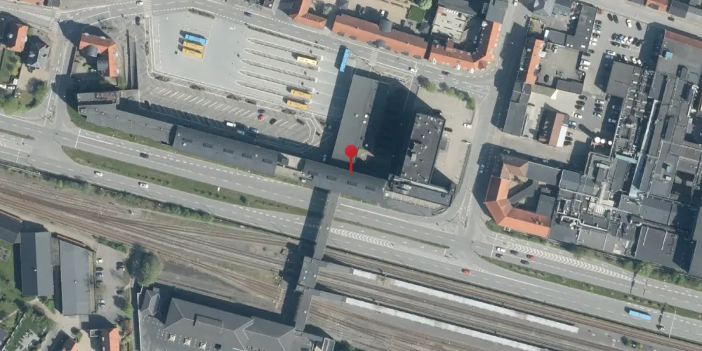Historisk kort over Herning Banegård Center