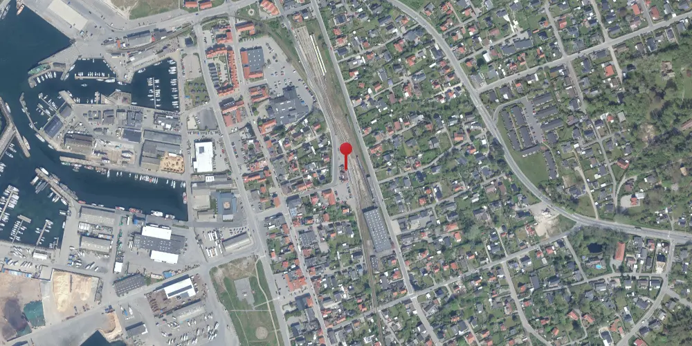Historisk kort over Hundested Station Historisk kort over Hundested Station