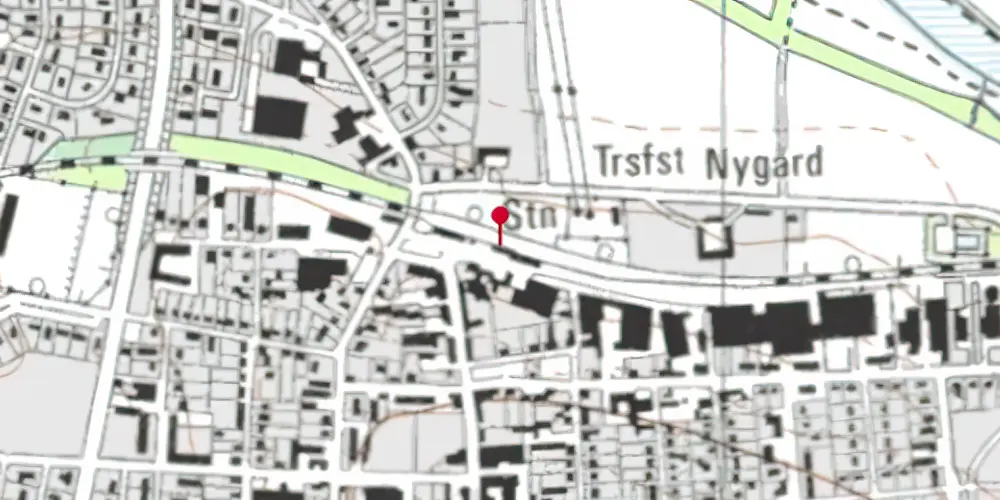 Historisk kort over Ikast Station Historisk kort over Ikast Station