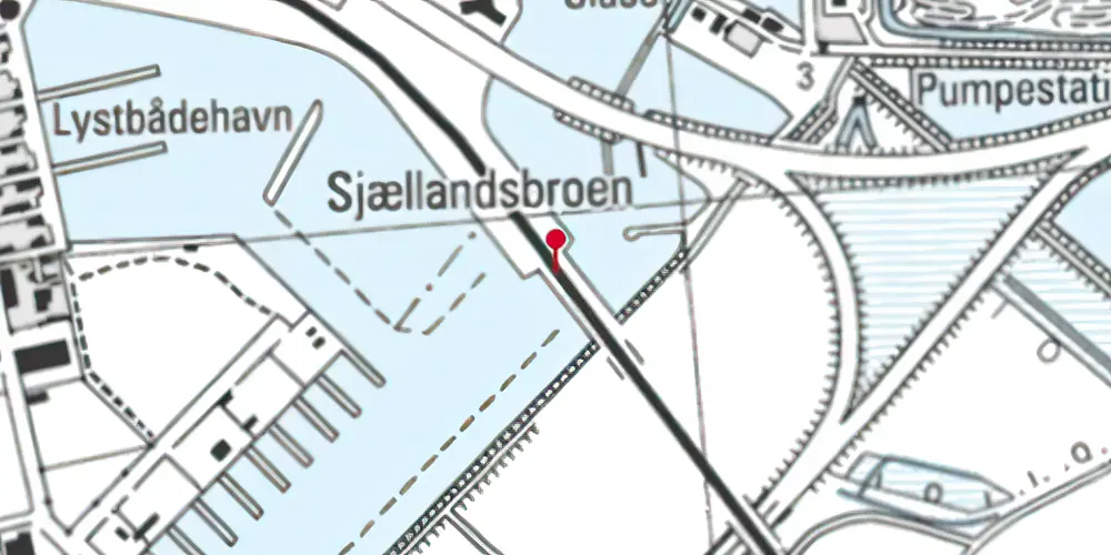 Historisk kort over Kalvebod Teknisk Station Historisk kort over Kalvebod Teknisk Station