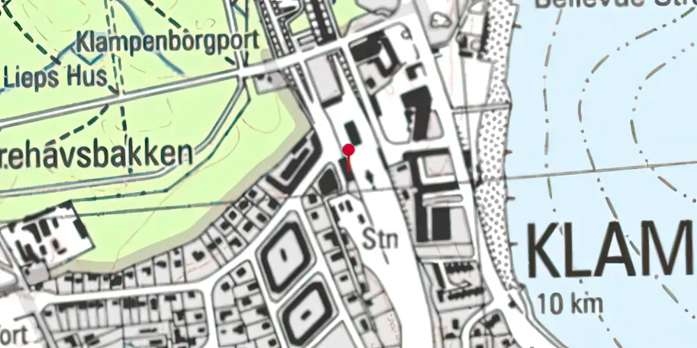 Historisk kort over Klampenborg Station