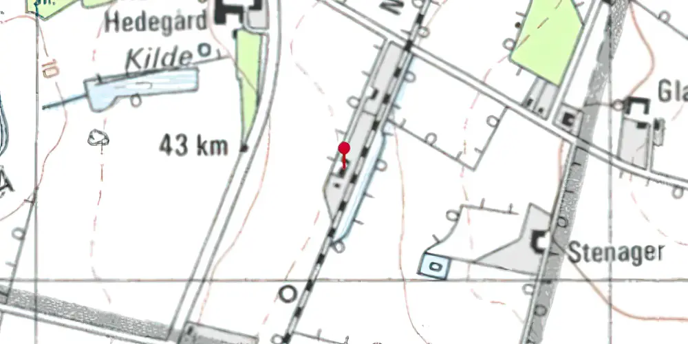 Historisk kort over Kongsholm Station Historisk kort over Kongsholm Station