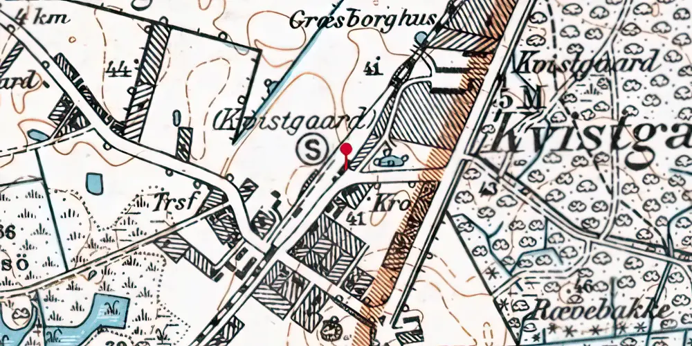 Historisk kort over Kvistgård Station Historisk kort over Kvistgård Station