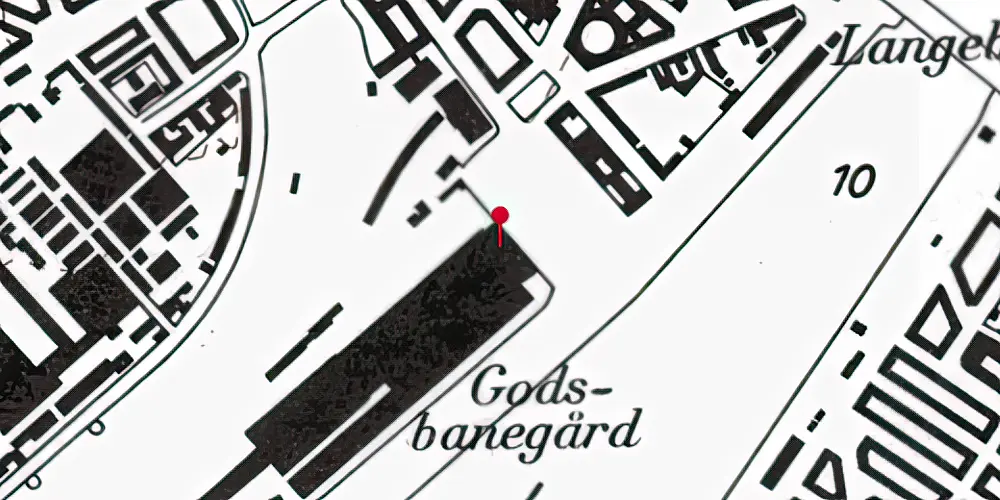 Historisk kort over København Godsbanegård