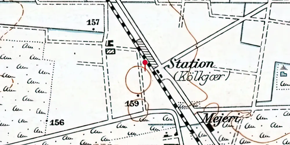 Historisk kort over Kølkær Teknisk Station Historisk kort over Kølkær Teknisk Station