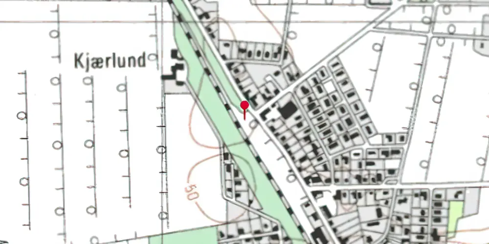 Historisk kort over Kølkær Teknisk Station Historisk kort over Kølkær Teknisk Station