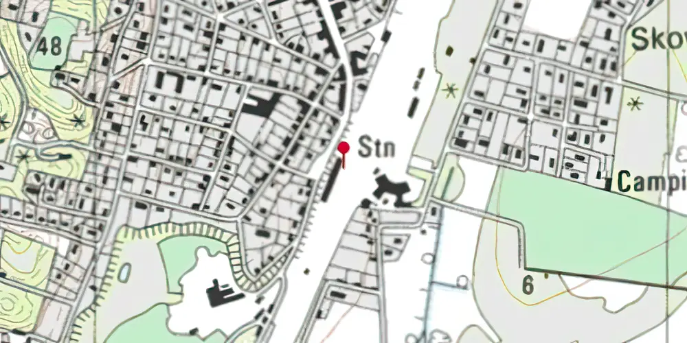 Historisk kort over Langå Station Historisk kort over Langå Station