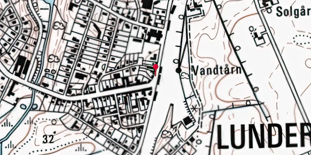 Historisk kort over Lunderskov Station Historisk kort over Lunderskov Station