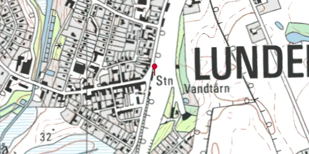 Historisk kort over Lunderskov Station Historisk kort over Lunderskov Station