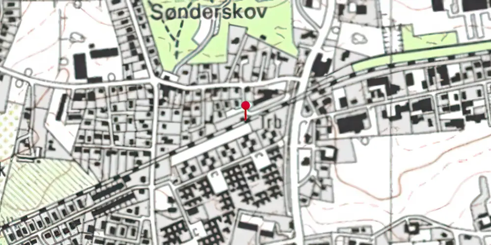 Historisk kort over Lystrup Trinbræt [1977-2016]