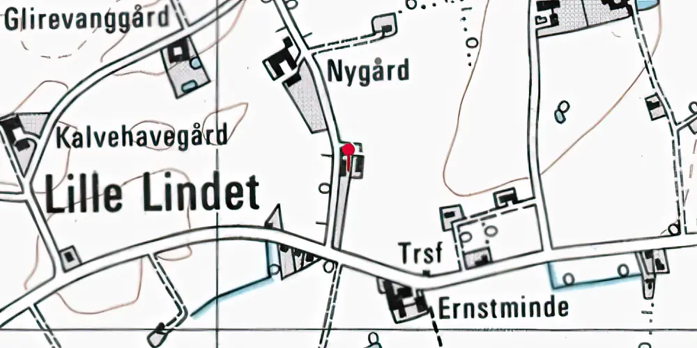 Historisk kort over Lindet Station Historisk kort over Lindet Station