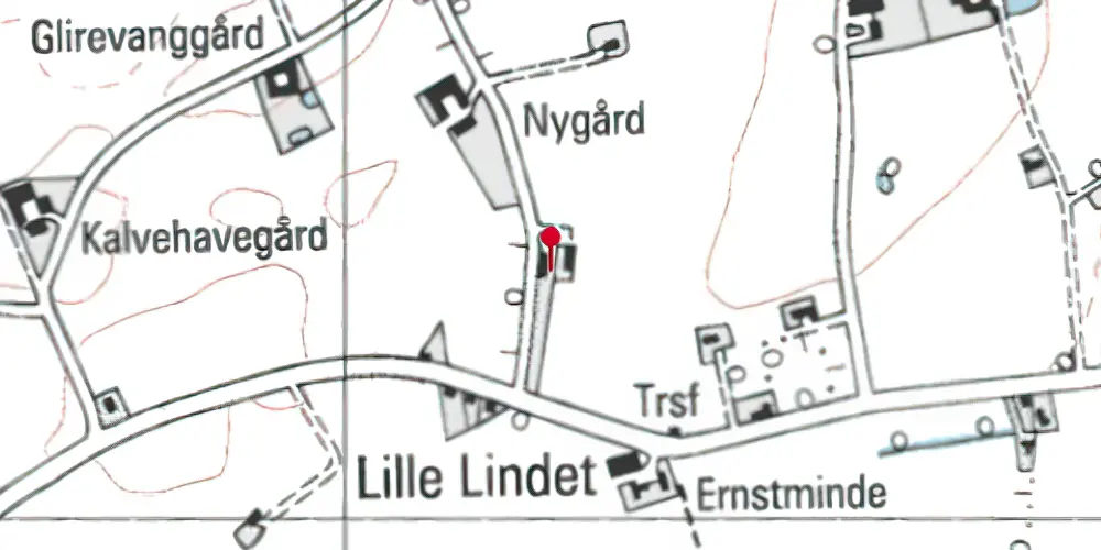 Historisk kort over Lindet Station Historisk kort over Lindet Station