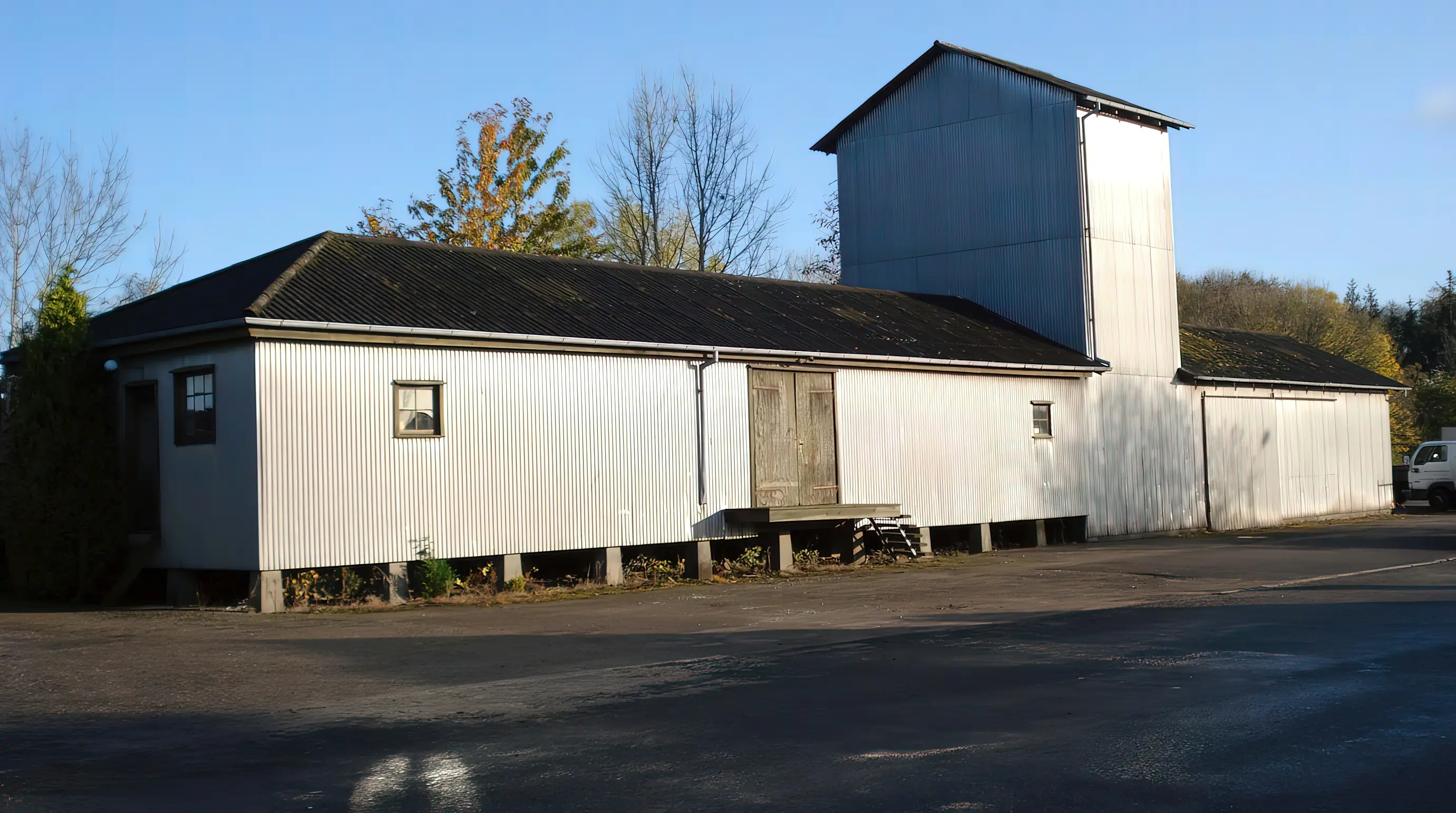 Billede af Kornlagret ved Espe Station.