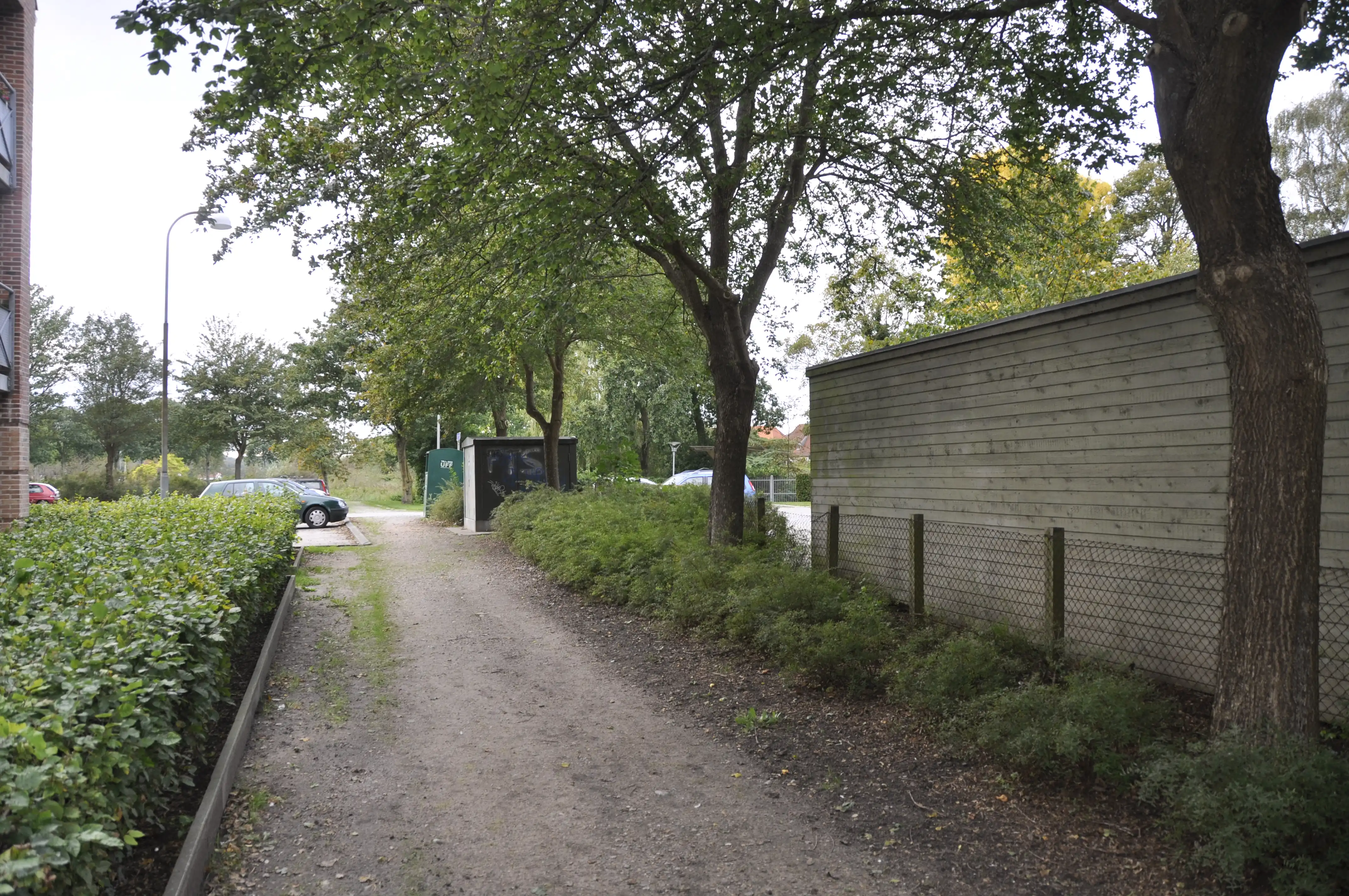Billede af Aabenraa Sønderport Trinbræt, som lå til højre for træerne i midten af billedet. Billede af Aabenraa Sønderport Trinbræt, som lå til højre for træerne i midten af billedet.