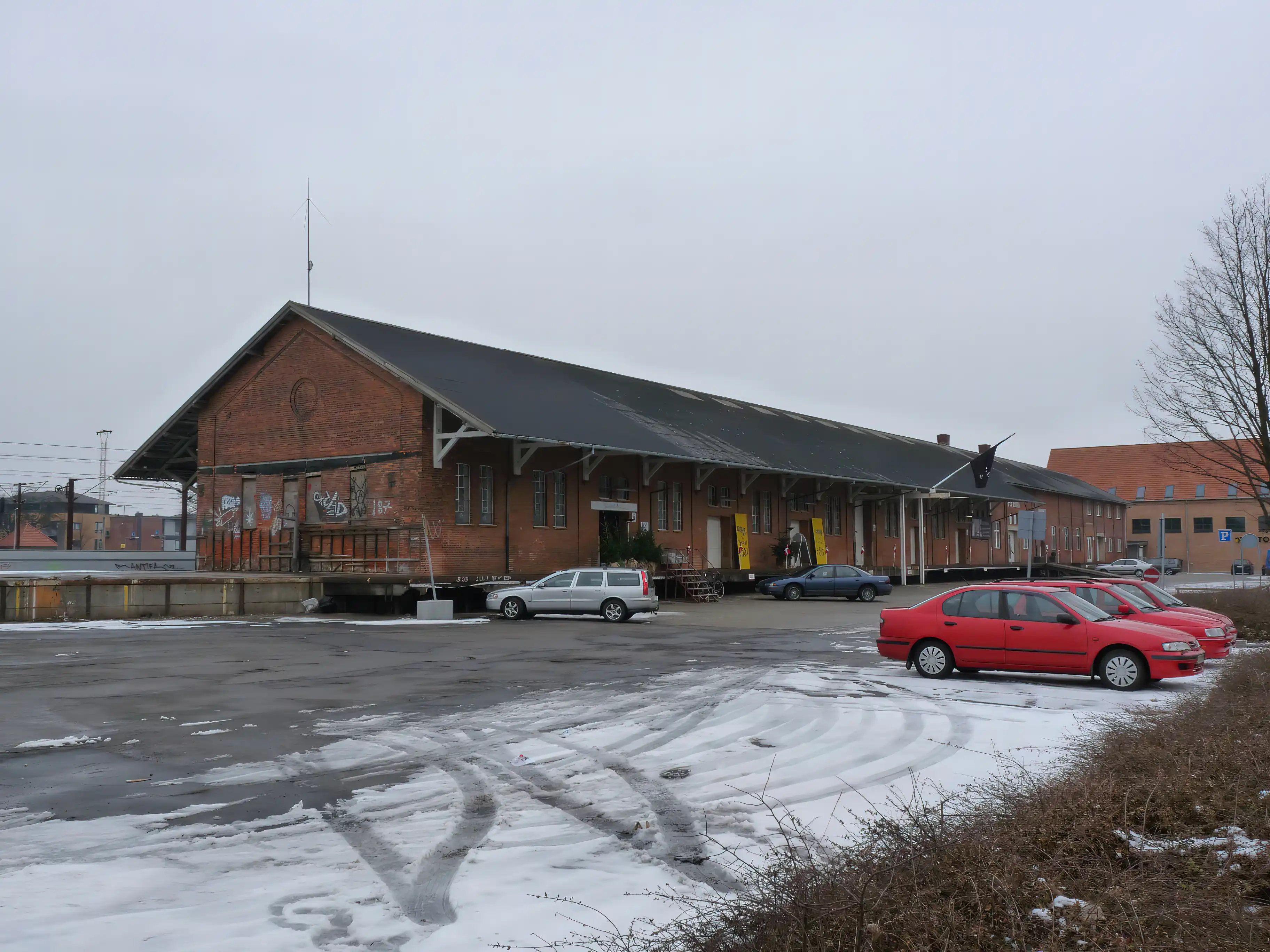 Billede af Slagelse Stations pakhus. Billede af Slagelse Stations pakhus.