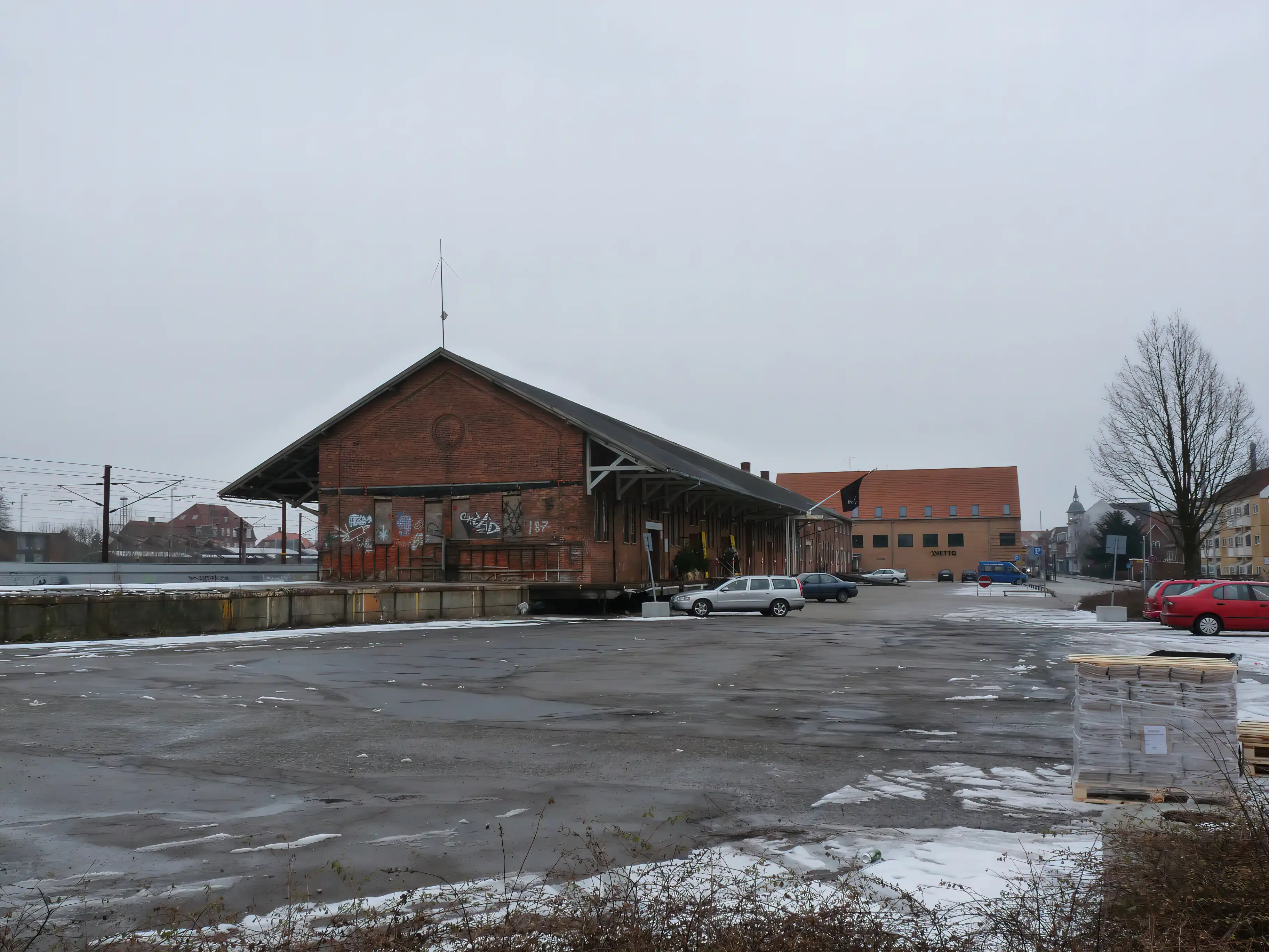 Billede af Slagelse Stations pakhus. Billede af Slagelse Stations pakhus.