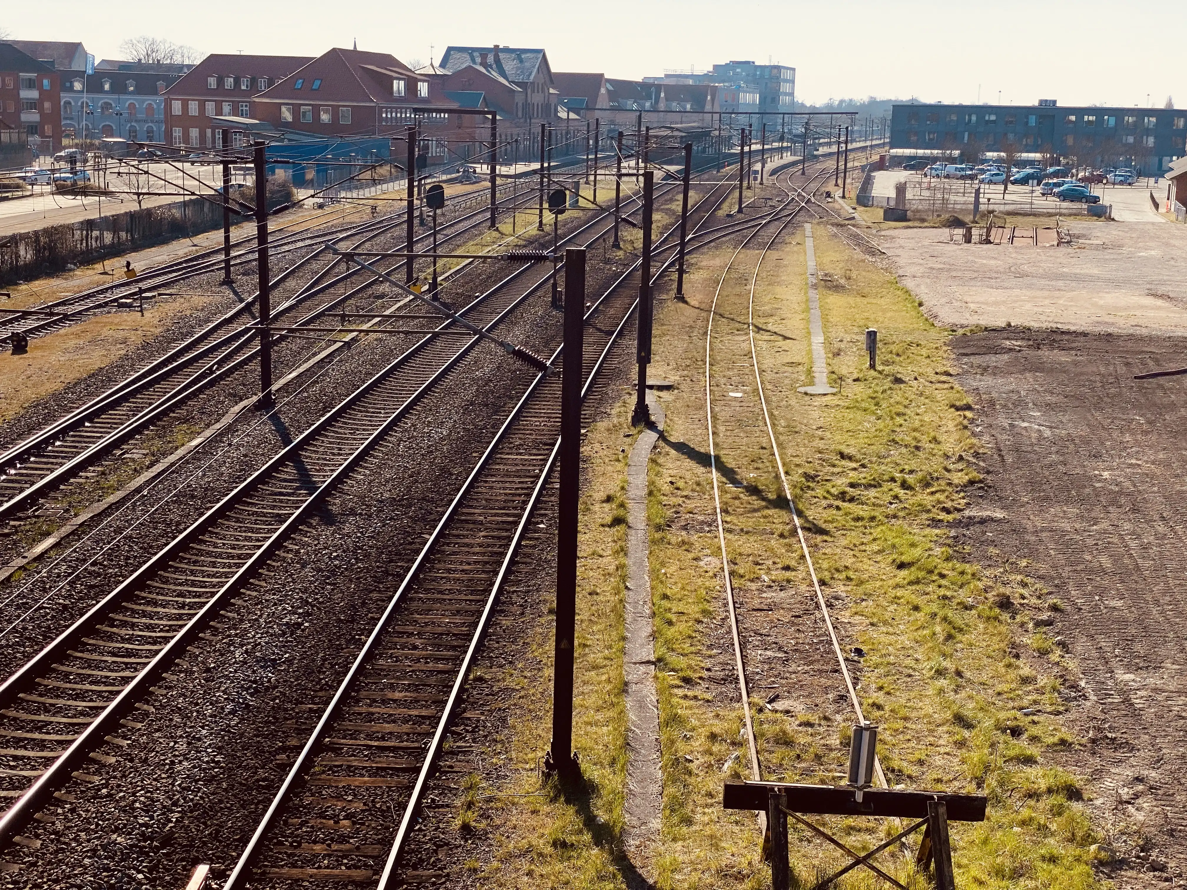 Billede af Slagelse Stations sporareal. Billede af Slagelse Stations sporareal.