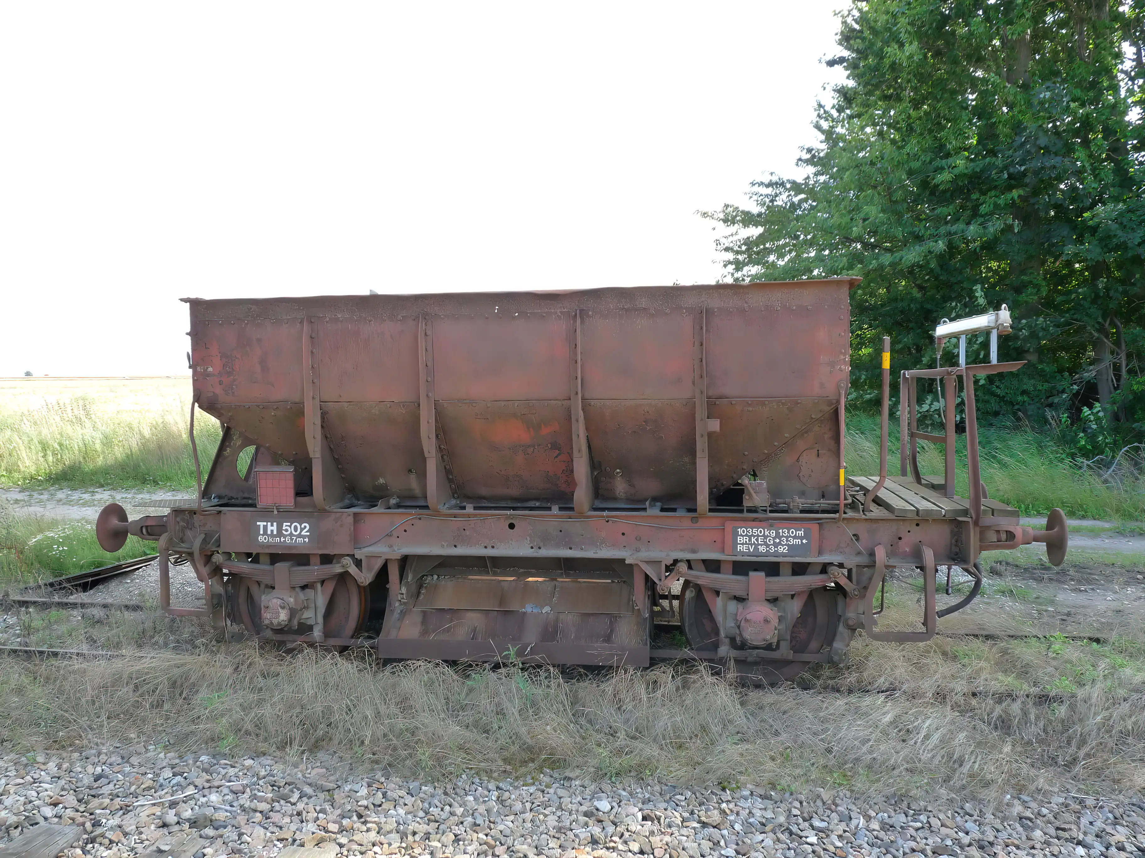Billede af TH 502 ballastvogn på Gislinge Station.