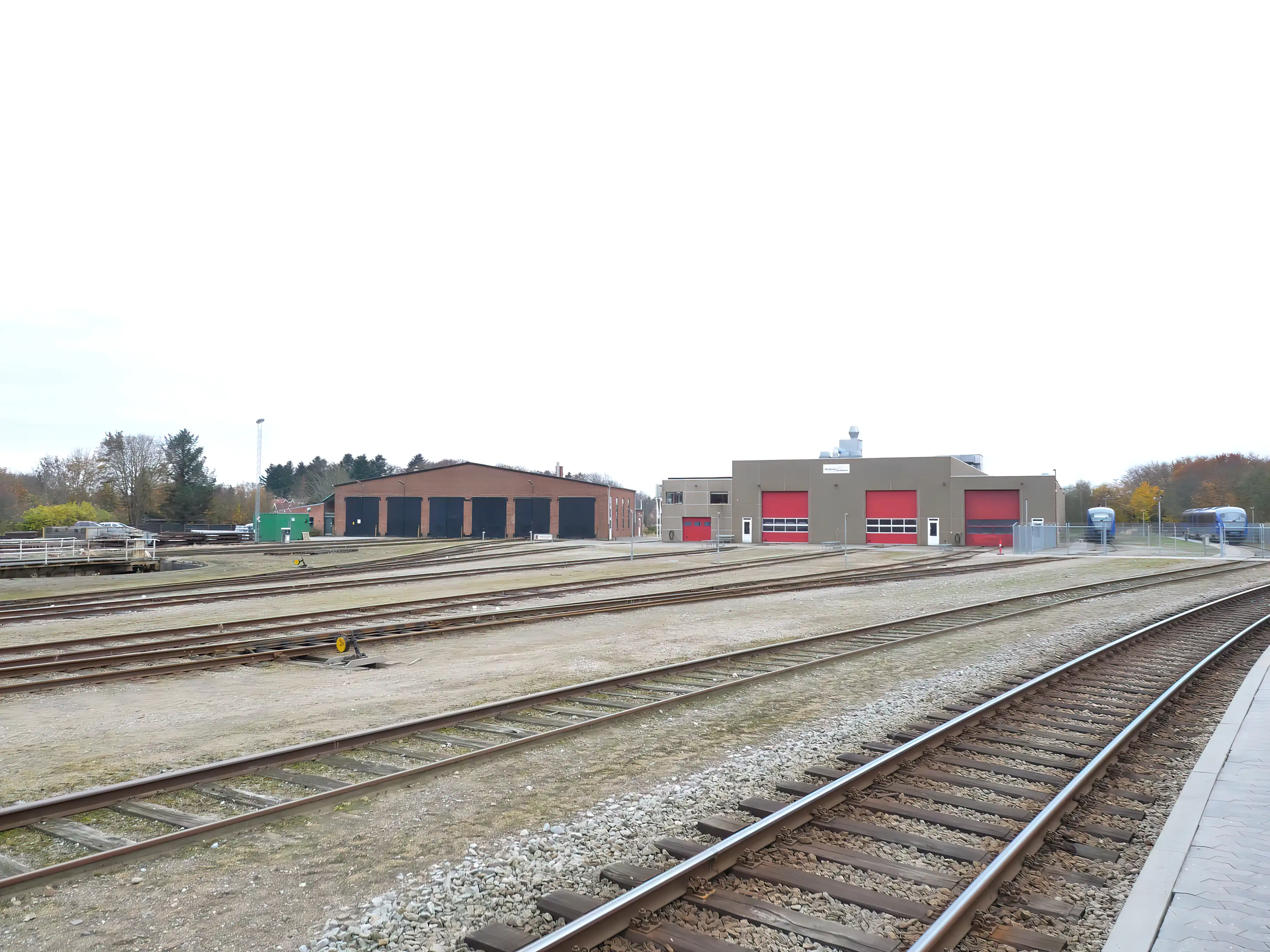 Billede af Hjørring Stations remise.